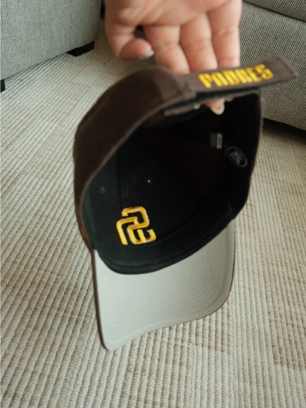 San Diego Padres Brown Hat with Yellow SD Logo